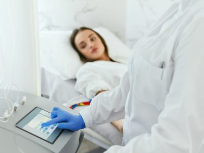 Blood,Ozone,Therapy.,Woman,At,Blood,Transfusion,Treatment